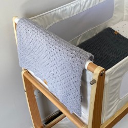 Nik Nax Merino Baby Wrap Blanket | Silver | NZ Made