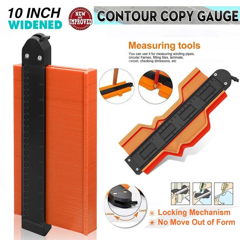 10" Contour Gauge Duplicator with Lock Carpentry Tool Precise Measure