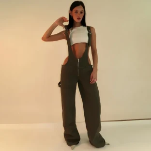 threetimes ♥ Frill baggy overalls /追跡付 threetimes ♥ Frill baggy overalls /追跡付 (threetimes