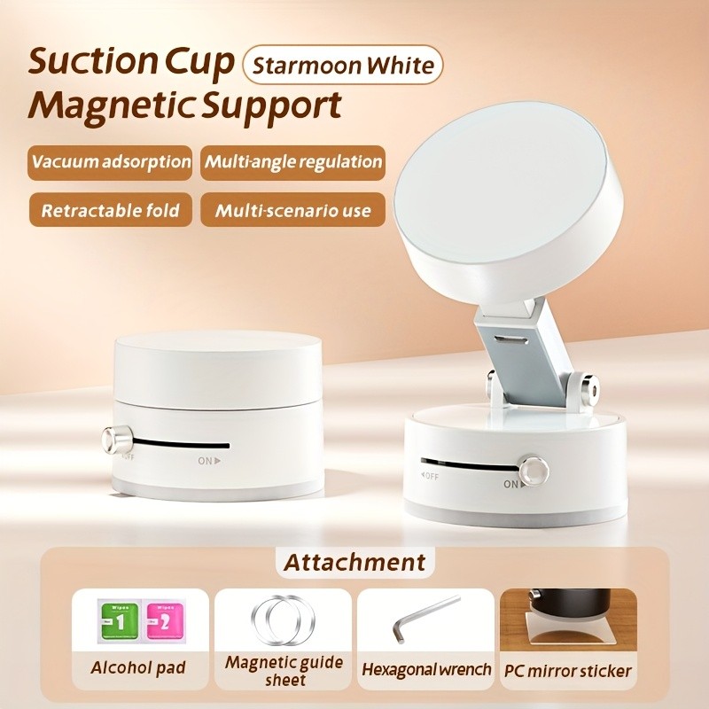 Ultra Magnetic Phone Holder Foldable Car Phone Mount Dashboard Phone Bracket 360 Degree Rotation Vacuum Suction Cup GPS Stand