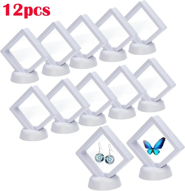 3D Floating Display Case Coin Ornament Frame Jewellery Storage Box