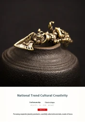 Brass Elephant God King Kong Tibetan Tantra Dharma-vessel Monster Subduing Club Vajra Keychain