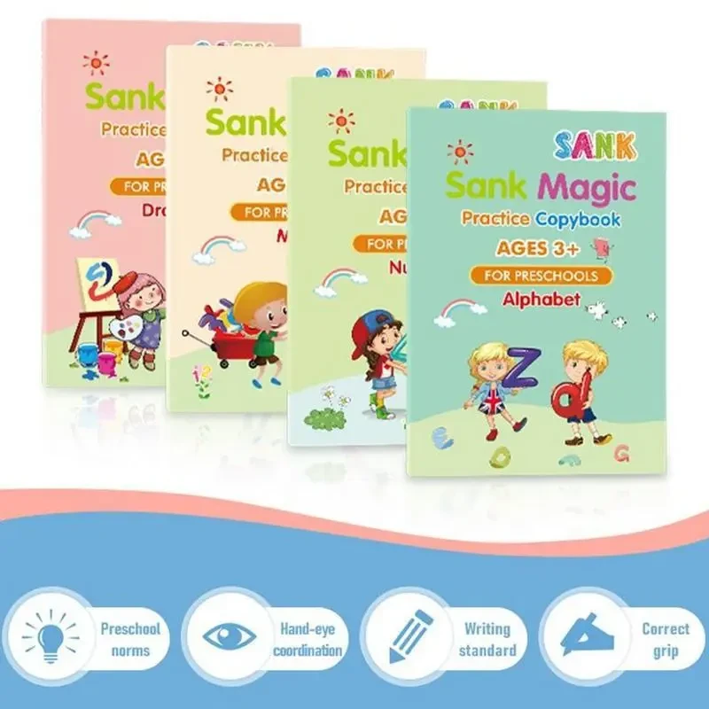 Montessori Magic Practice Copybook Set for Kids - Fun and Educational Writing Practice