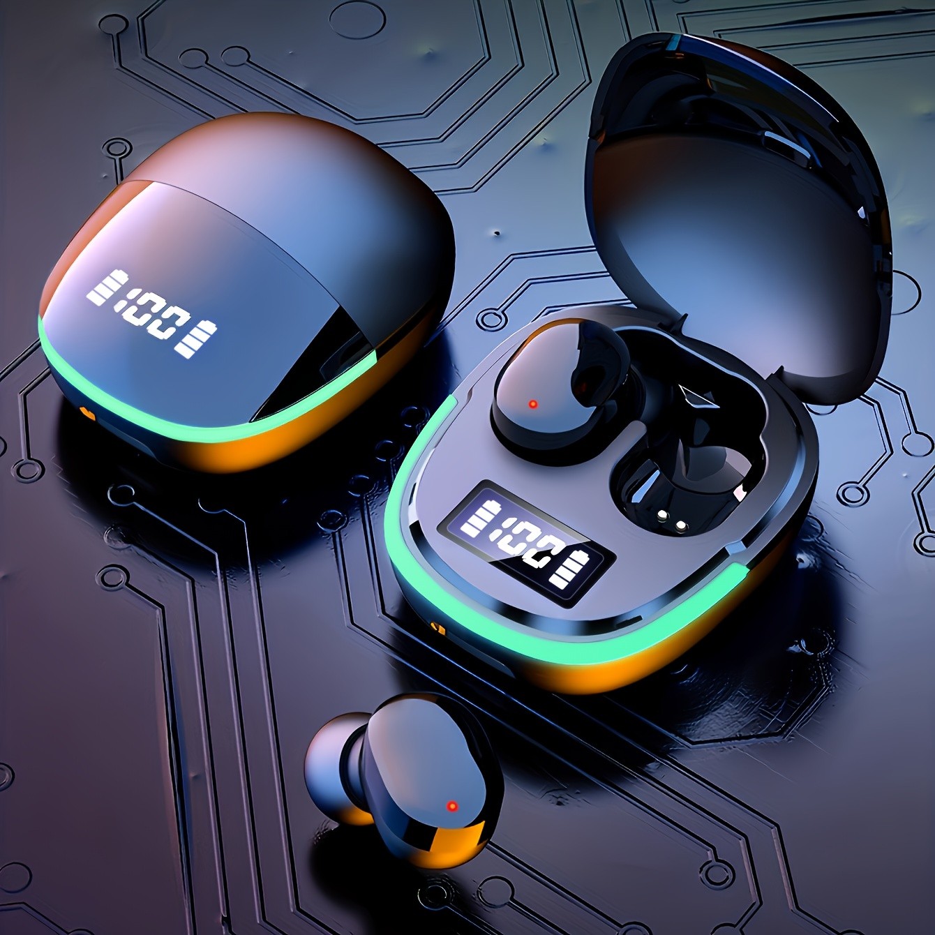 2024 New Wireless Earphones Headphones with LED Display – Touch In-Ear TWS Wireless Earbuds, Sports Music Game Headset for iOS/Android