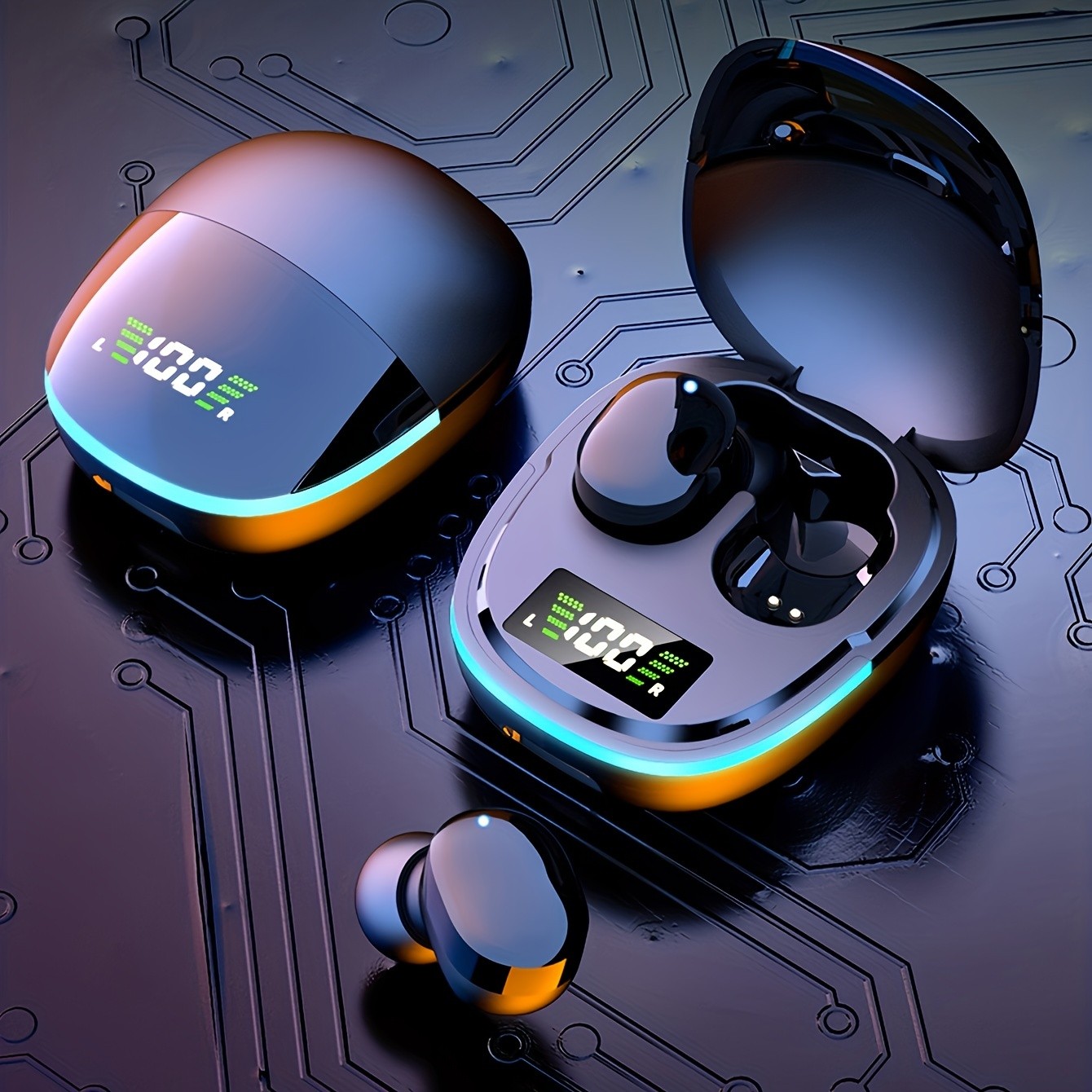 2024 New Wireless Earphones Headphones with LED Display – Touch In-Ear TWS Wireless Earbuds, Sports Music Game Headset for iOS/Android