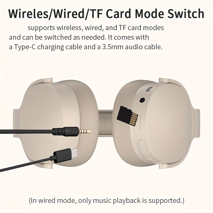 New Wireless Headset Headphone – Stereo Noise Cancelling, Long Battery Life, E-sports Gaming Headset, Foldable Headphones – Perfect Gift for Friends