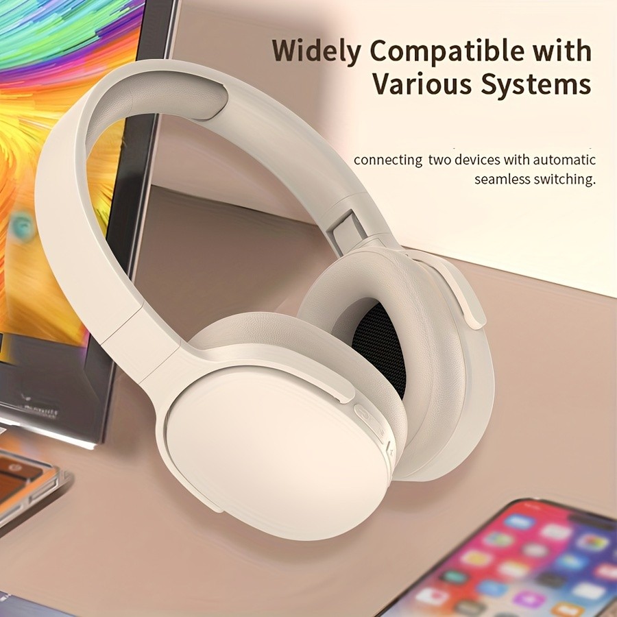 New Wireless Headset Headphone – Stereo Noise Cancelling, Long Battery Life, E-sports Gaming Headset, Foldable Headphones – Perfect Gift for Friends