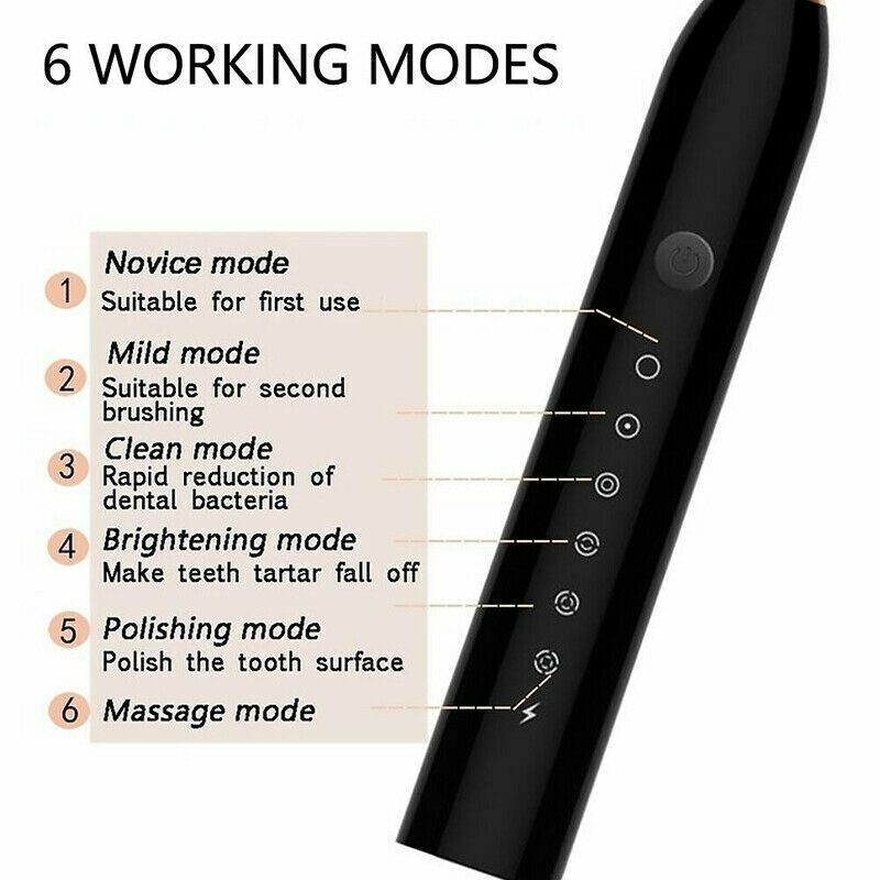 Rechargeable Sonic Electric Toothbrush Black