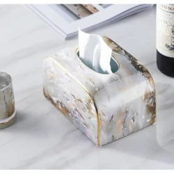 Light Luxury Marbled Paper Towel Decoration Coffee Table Dining Table Napkin Box Home Living Room