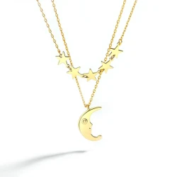 Sterling Silver Necklace Women European And American Ins Light Luxury Stars