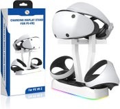 PS5 VR2 Controller Charging Dock Headset Stand,Wireless Charging Station