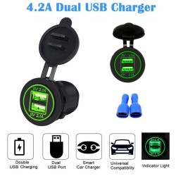 Dual USB Car Charger Socket Power Adapter
