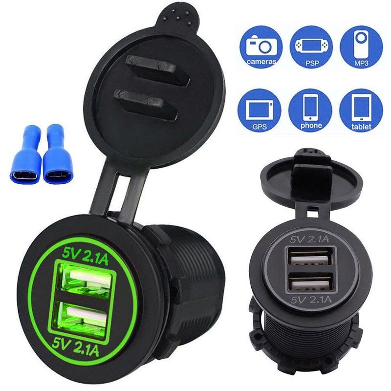 Dual USB Car Charger Socket Power Adapter