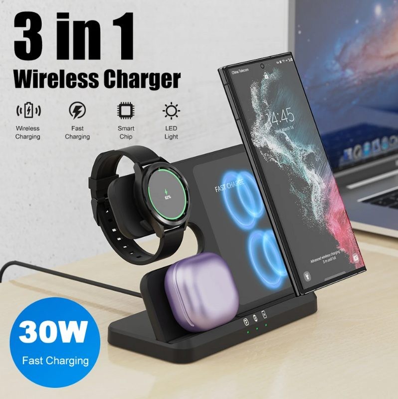 Wireless Fast Charging Station Dock for Samsung