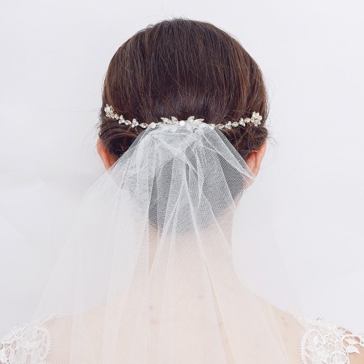 Bun Hair Accessories Crystal Flower Style Hair Comb To Comb