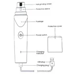 Rechargeable Pet Nail Grinder Soundless Good for Pet's Health