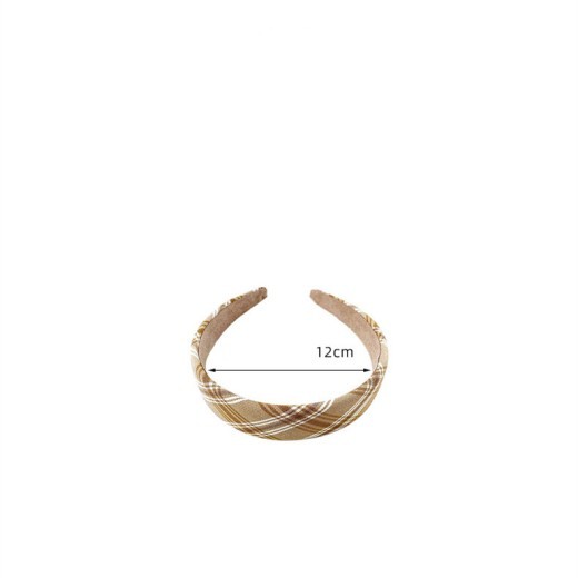 Wide Version Thick Solid Color Striped Plaid Headband