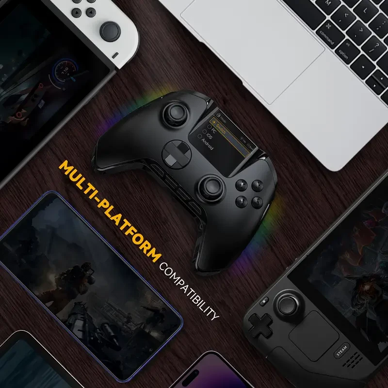 (No Drift)Interactive Screen Wireless Gaming Controller for PC/Switch/iOS/Android/Steam Deck