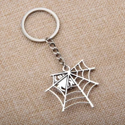 Europe And The United States Halloween Spider Web Shape Pendant Key Chain