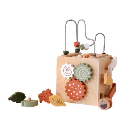 Wooden Five In One Bead Wrapped Multifunctional Treasure Chest