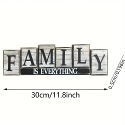Rustic Wooden 1pc Family Sign