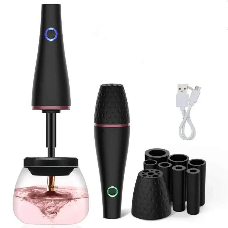Electric Makeup Brush Cleaner – Automatic Brush Cleaner for Quick and Efficient Cleaning with Multiple Brush Attachments