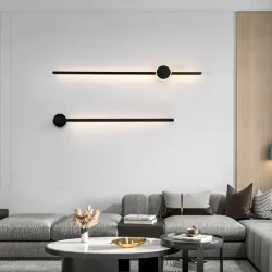 Simple Grid-free Pole Gate Bedside Strip Wall Lamp – Modern LED Wall Light for Home and Office Decoration