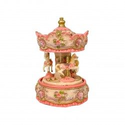 Musical Horse Carousel | Bright Pink