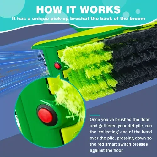 2-in-1 Smart Broom – Battery Powered with Rotating Power Brush