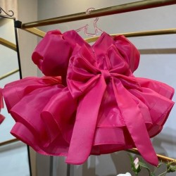 Princess Dress Puff Sleeve Piano Baby Girl First Birthday Dress