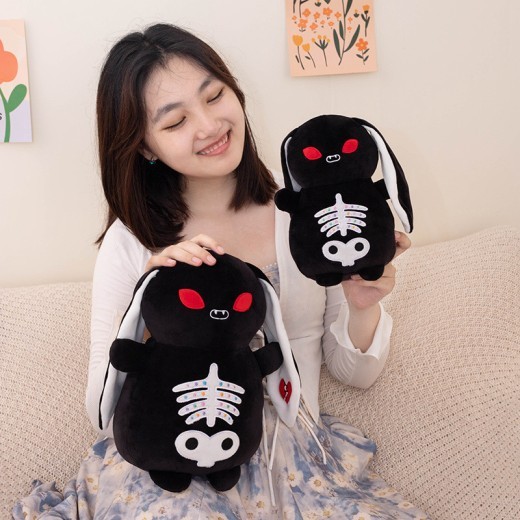 Cartoon Halloween Dark Skull Rabbit Doll