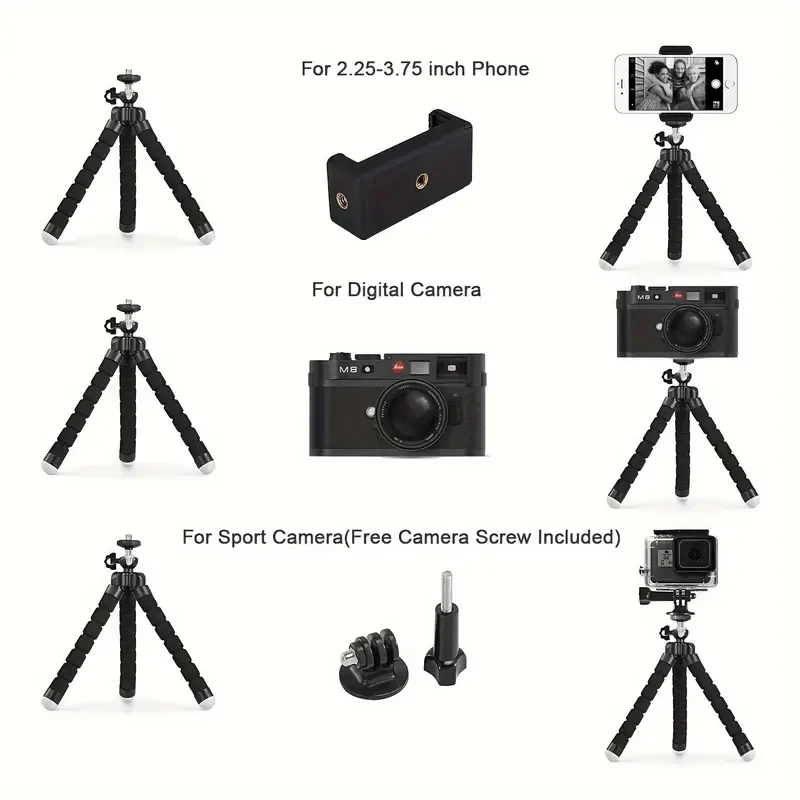 Flexible Mini Phone 360° Rotating Tripod