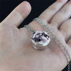 Solar System Pendant Necklace – Glass Ball Pendant, Fashion Jewelry Accessories Gift for Men and Women