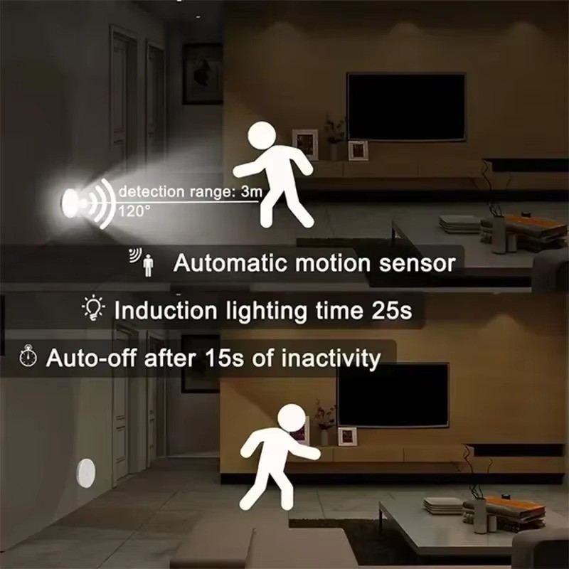 LED Night Lights Indoor Motion Sensor Night Light Motion Activated Night Light White Type C Charging for Bedroom Bathroom Toilet Stairs Children's Room