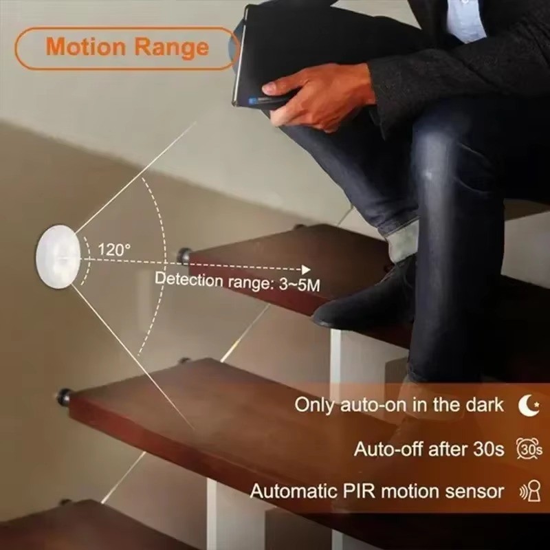 LED Night Lights Indoor Motion Sensor Night Light Motion Activated Night Light White Type C Charging for Bedroom Bathroom Toilet Stairs Children's Room