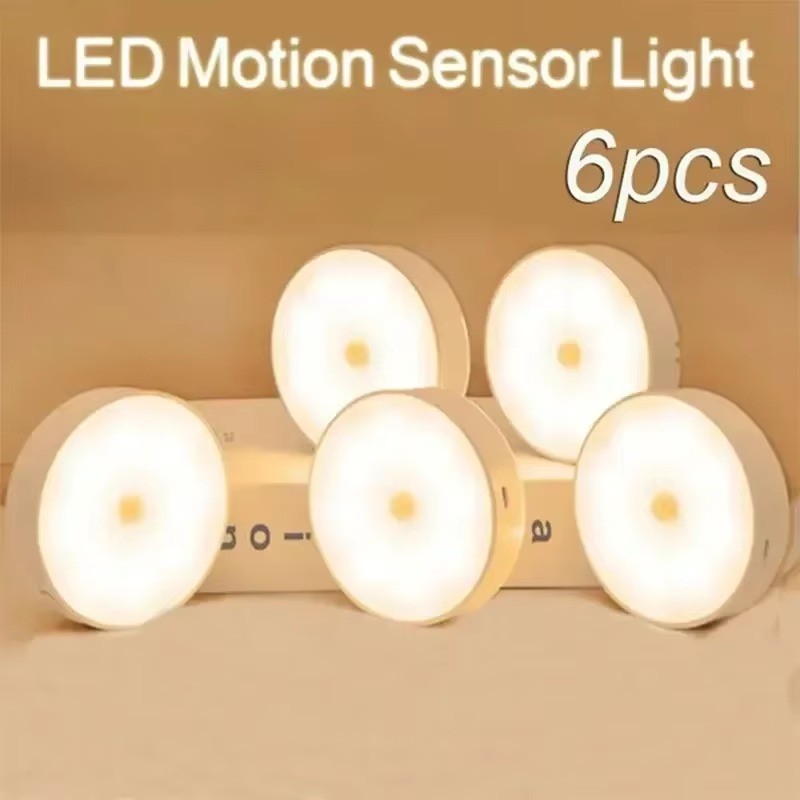 LED Night Lights Indoor Motion Sensor Night Light Motion Activated Night Light White Type C Charging for Bedroom Bathroom Toilet Stairs Children's Room