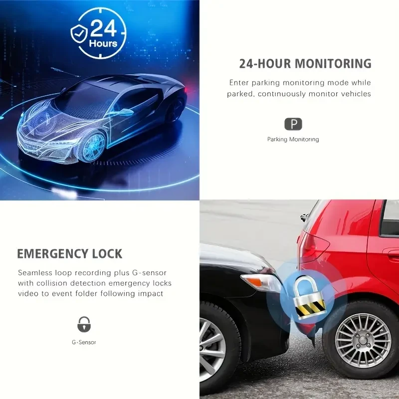 ZKCAMSPY HD 1080P Dash Cam with 170° Wide Angle