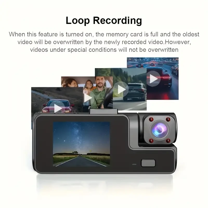 ZKCAMSPY HD 1080P Dash Cam with 170° Wide Angle