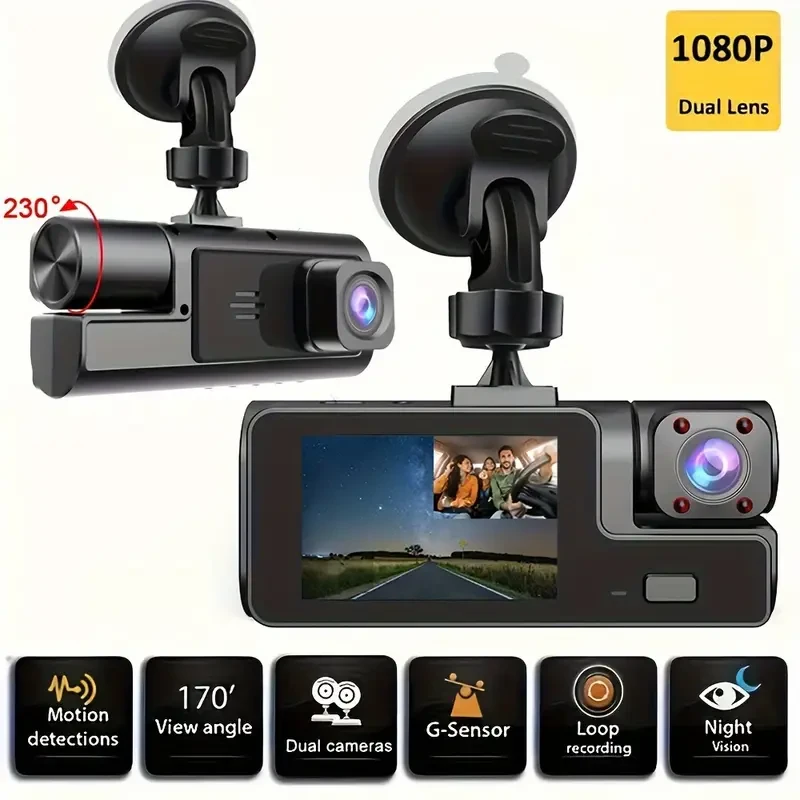 ZKCAMSPY HD 1080P Dash Cam with 170° Wide Angle