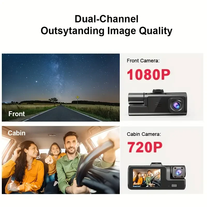 ZKCAMSPY HD 1080P Dash Cam with 170° Wide Angle