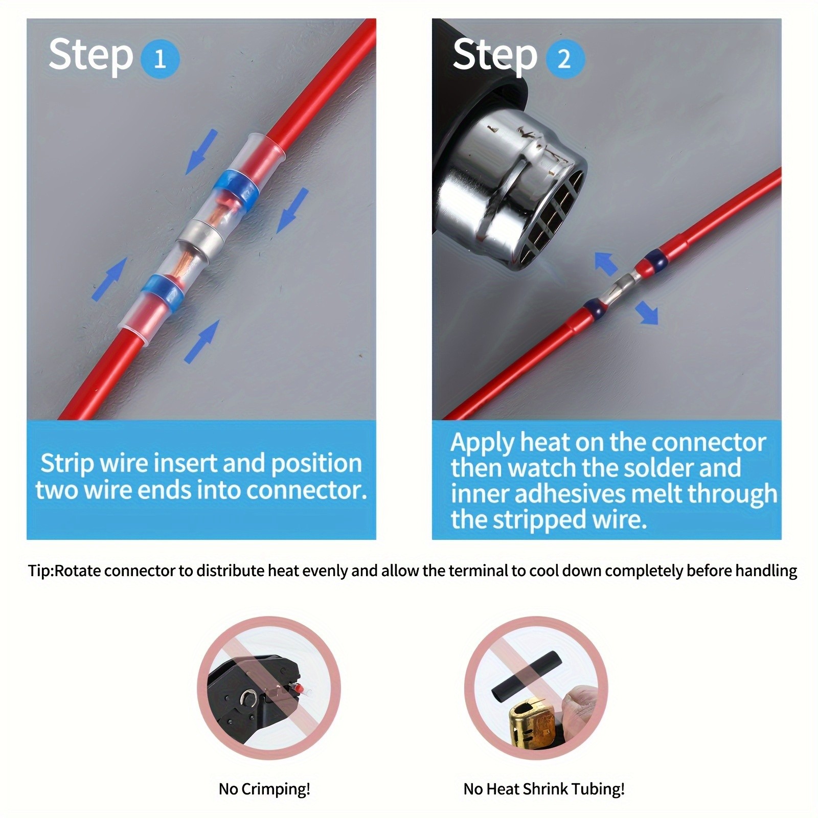 950pcs Heat Shrink Solder Butt Connectors, Ultimate Solder Connector Kit