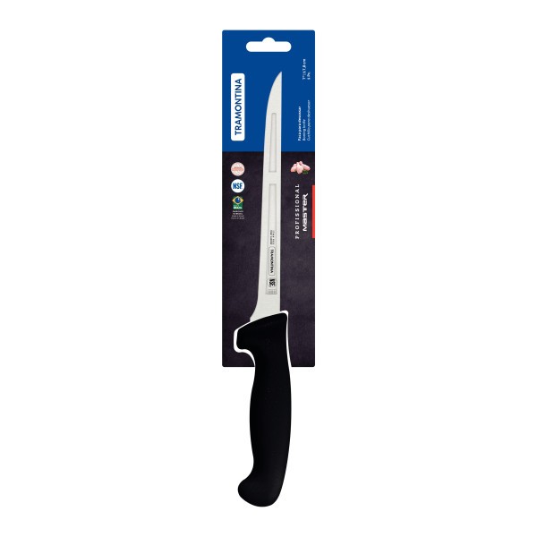 Professional Master Black Boning Knife, 7", 18cm - Tramontina