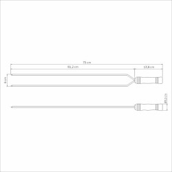Heavy Duty Duel Prong Stainless Steel Skewer Wood Handle 75cm  - Tramontina