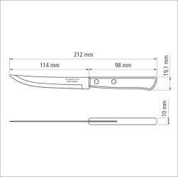 Churrasco Steak Knife Traditional 6 Piece Set 11cm - Tramontina