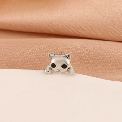 European And American Cute Cat Retro Fashion Minority Design Simple Cute Animal Earrings For Women