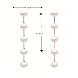 Pearl Tassel Niche Design Fashionable Earrings Long