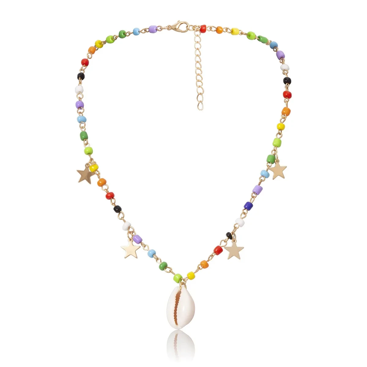 Creative Shell Star Geometric Pendant Necklace