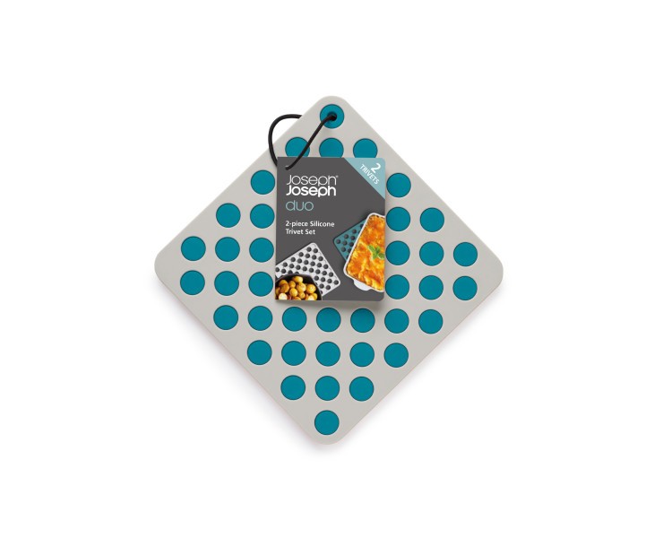 2pc Silicone Trivets (Opal/Stone) - Joseph Joseph Duo