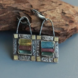 European And American Retro Tribe Crystal Stone Earrings