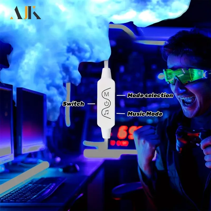 AJK 39.37 Inch LED Cloud Light with Music Rhythm & Thunder Effects
